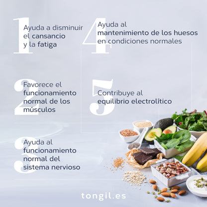 Glicinato de Magnesio Estado Puro | 375 mg de Magnesio Elemental | Bisglicinato de Magnesio 1200mg + Magnesio Marino 675mg | Alta Concentración, Suave para el Estómago, Vegano | 60 Cápsulas TONGIL