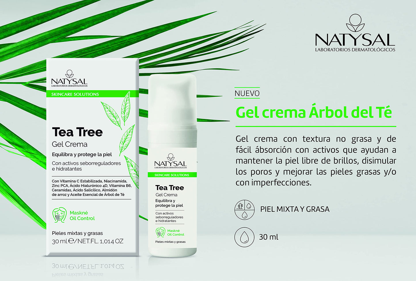 NATYSAL - CREMA FACIAL TEA TREE 50ml NATYSAL