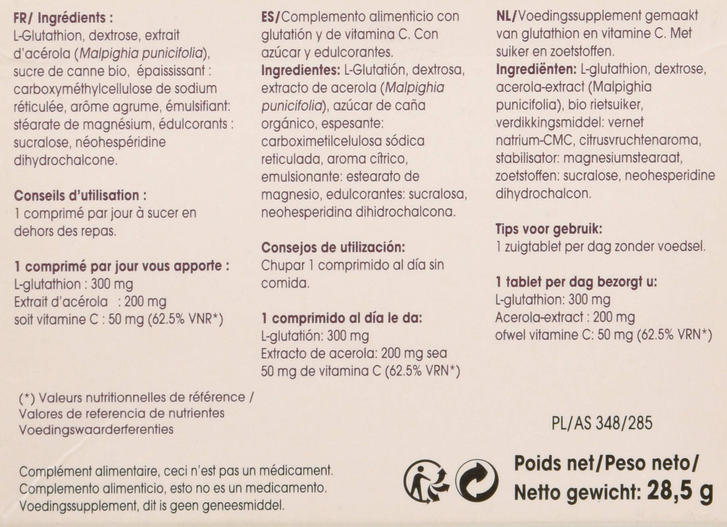 Fenioux Glutation Forte 300Mg. 30Comp; bucodisp - 1 unidad