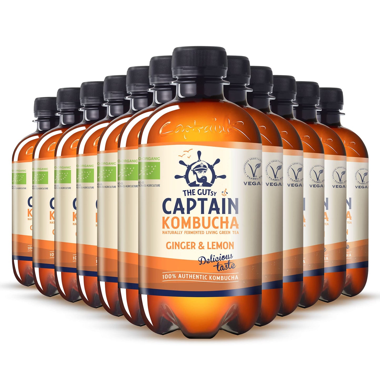 Captain Kombucha Ginger Lemon, 400 ml, 1 unidad