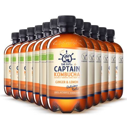 Captain Kombucha Ginger Lemon, 400 ml, 1 unidad