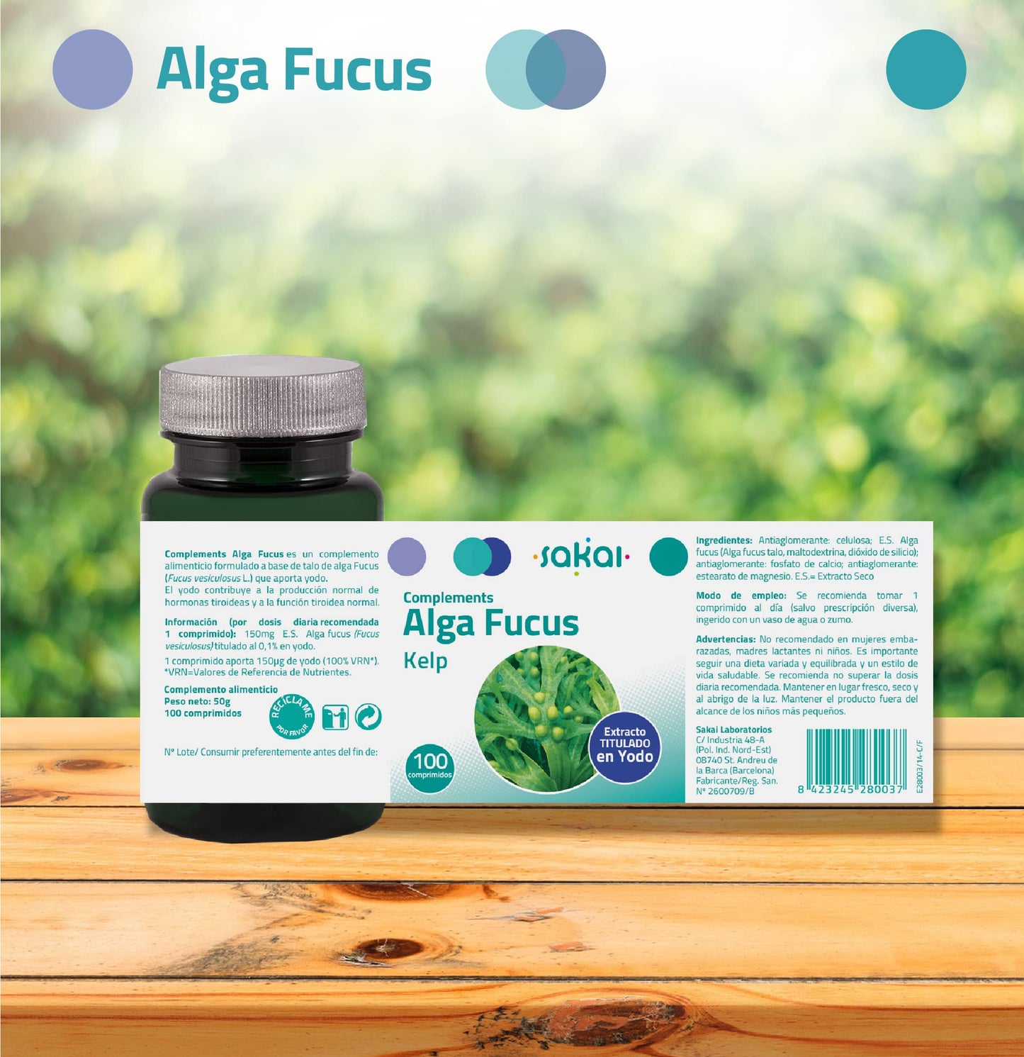 Sakai Laboratorios Yodo ALGA FUCUS 500 mg 100 Comp