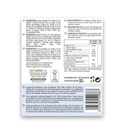 Novadiet - ANSIOLIMIT Cápsulas con Vitamina B6, Magnolia, Tulsi, GABA, Pasiflora, Flor de Azahar, Vitamina B6, Ayuda a Disminuir la Ansiedad, Agobio, Estrés y el Nerviosismo - 60 Cápsulas