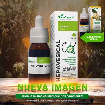 Soria Natural Composor 03 Hepavesical - Extracto Ajenjo, Manzanilla Amarga y Romero - Acción Digestiva, Antiinflamatoria y Diurética - Ayuda Dolor, Hinchazón, Acidez - 50 ml (50 ml (Paquete de 2))