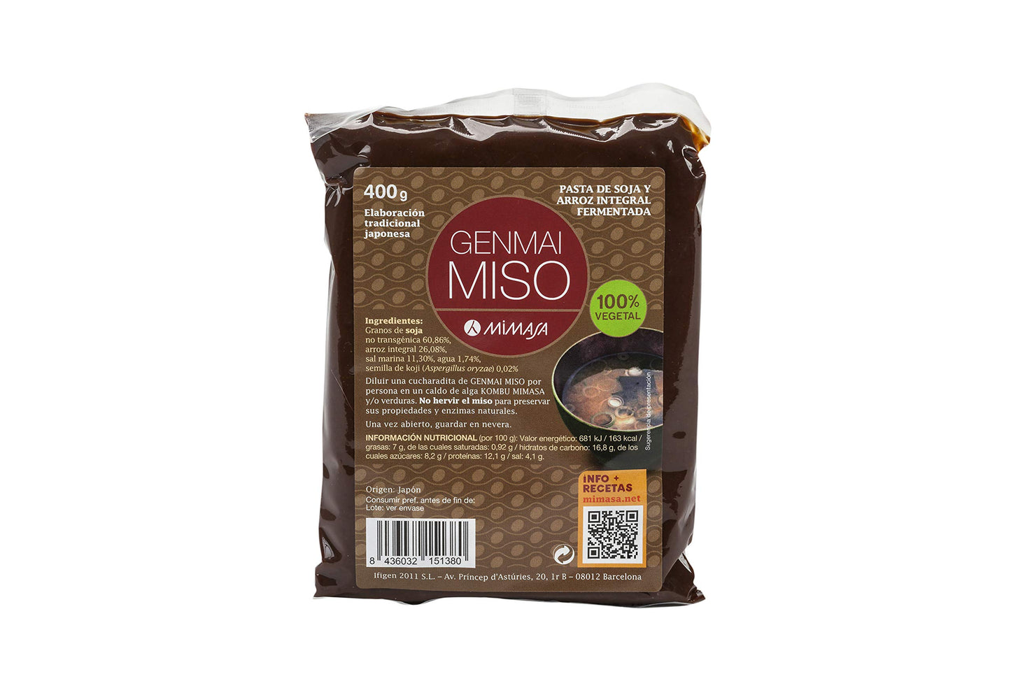 MIMASA GENMAI MISO (ARROZ INTEGRAL) 400G