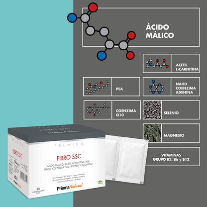 Prisma Natural Fibro SSC 60 Sobres Complemento alimenticio de la línea Prima Natural Premium apto para celíacos e intolerantes a la lactosa