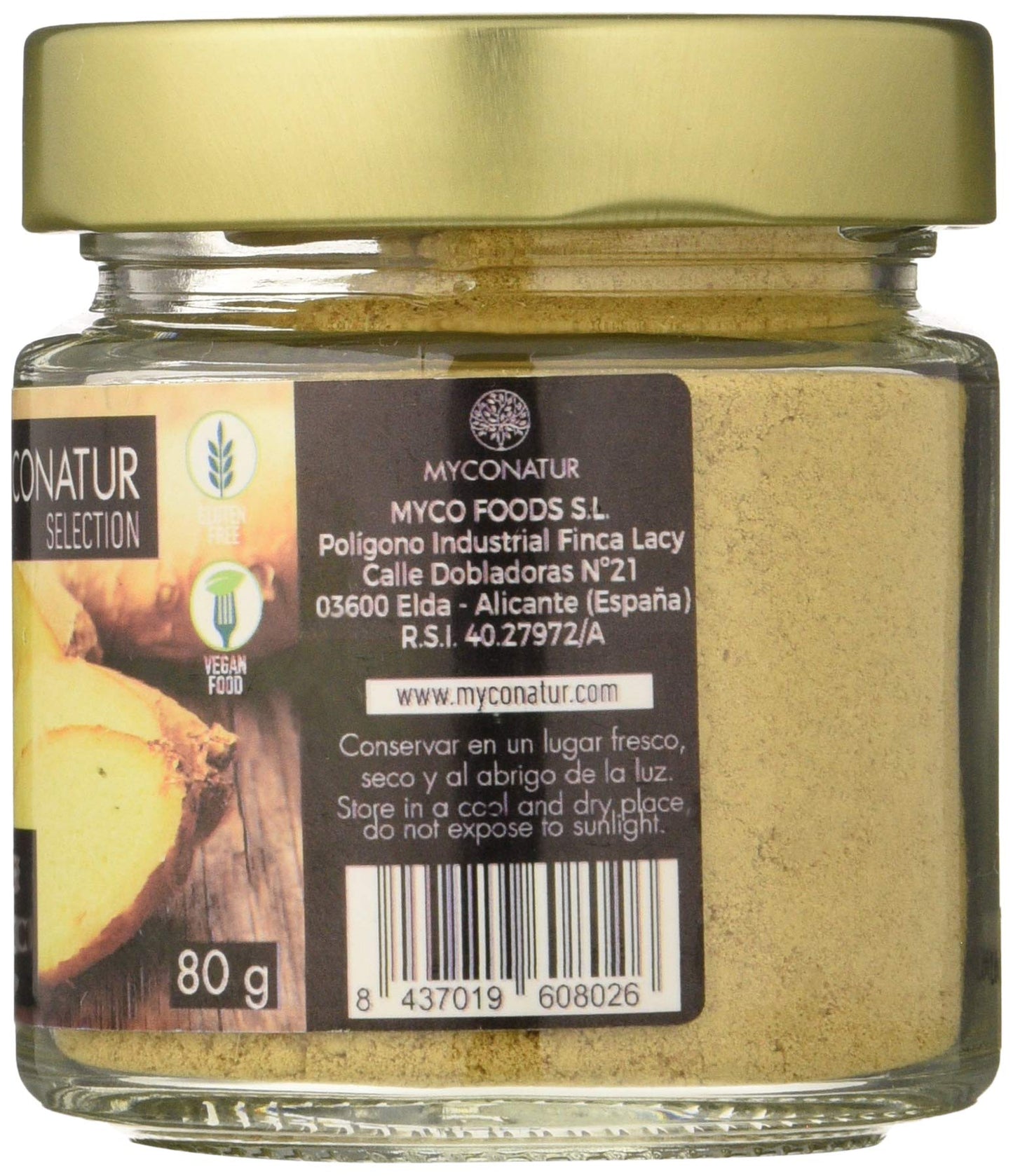 Mycofoods Jengibre En Polvo 80 Gr