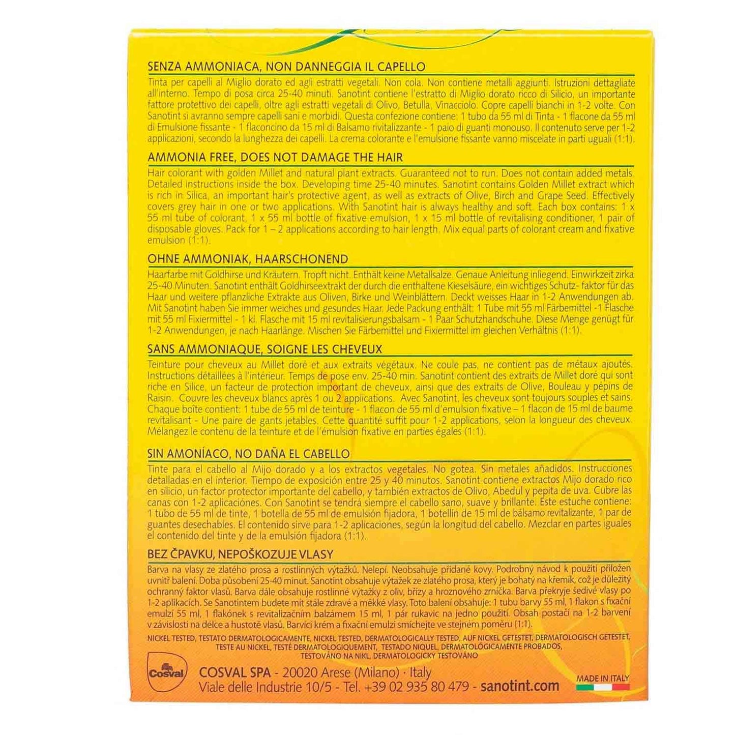 SANOTINT Sensitive 77 Rubio Oscuro Dorado, 500 g