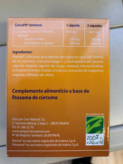 100% natural CurcuFit Antioxidantes - 60 Cápsulas