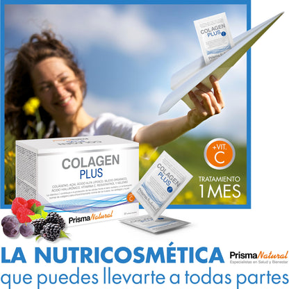 Prisma Natural Plus Anti-aging Stick Colágeno - 30 Unidades, 215 g. Complemento alimenticio de colageno hidrolizado, ingredientes como: acido hialuronico, resveratrol,silicio organico y vitamina C