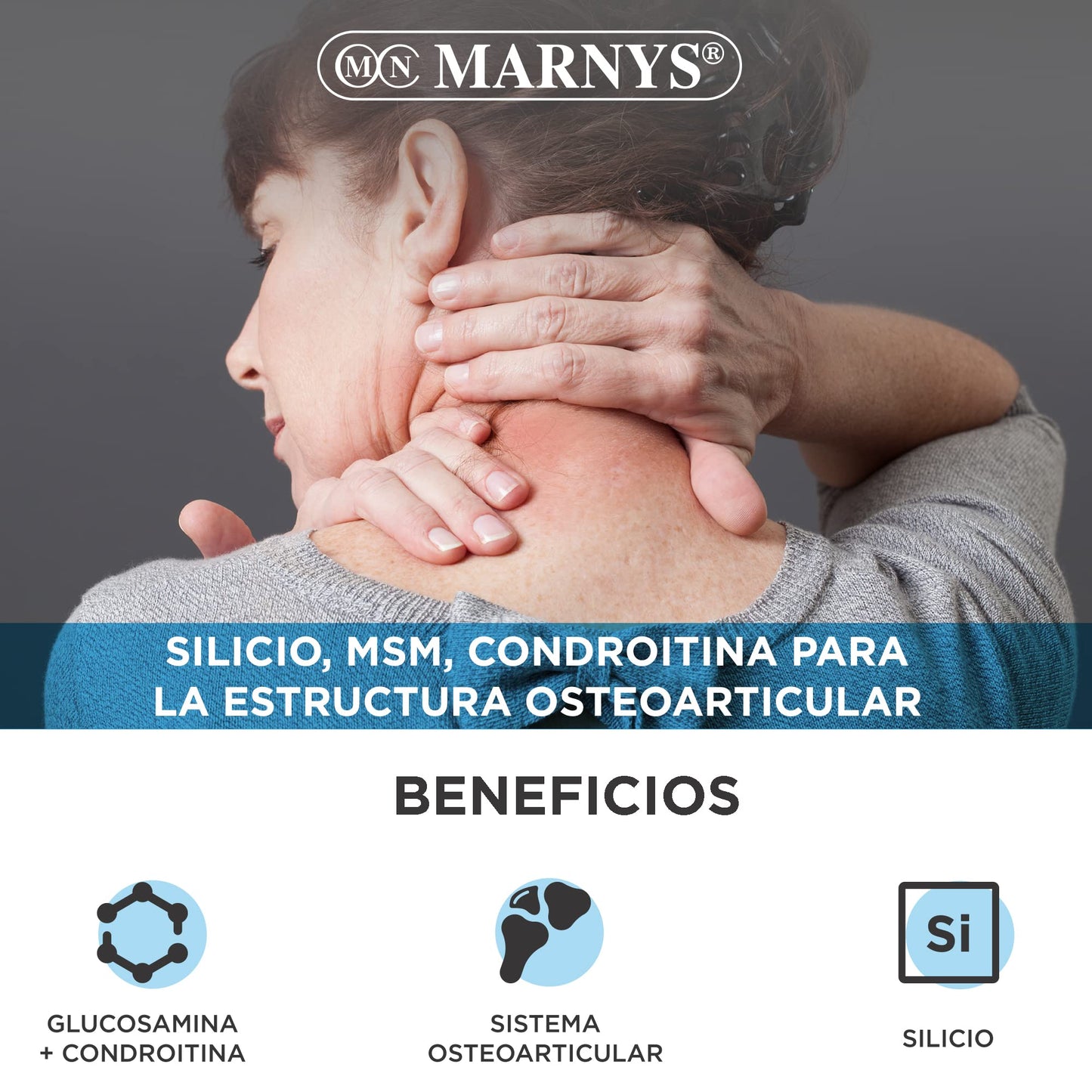 Marny's Siflex Silicio Biodisponible, Colágeno Marino y MSM 500ml