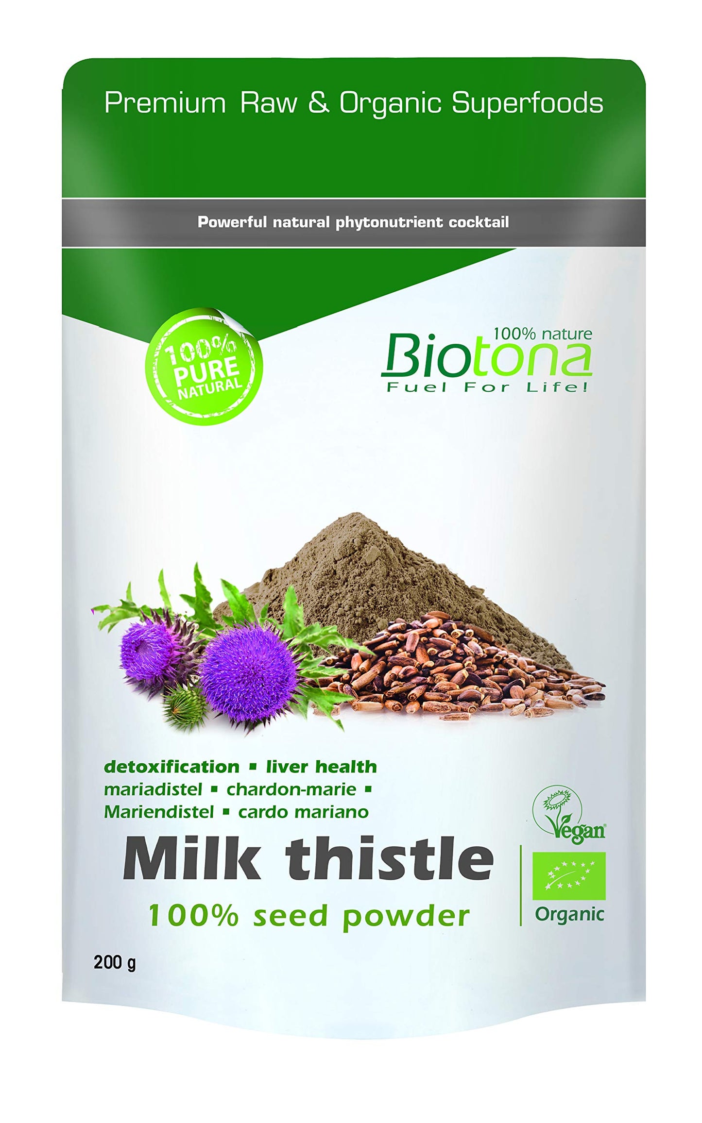 Biotona Milk Thistle Seed Powder Cardo Mariano Bio 200 g