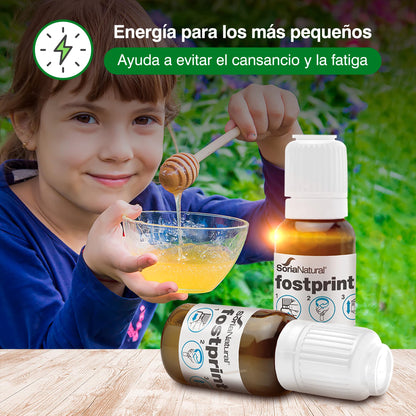 Soria Natural Fostprint Junior - Vitaminas y Nutrientes Esenciales para los Más Pequeños - Jalea Real, Vitamina C, Hierro, Propóleo, Vitaminas B y D - Probióticos niños - 20 viales