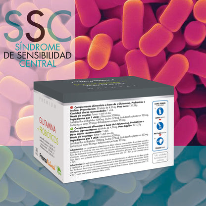 Prisma Natural línea Premium, Glutamina + Probiotico 30 sticks 200g. Son productos aptos para celíacos, intolerantes a la lactosa o sensibles a proteínas lácteas o gluten.