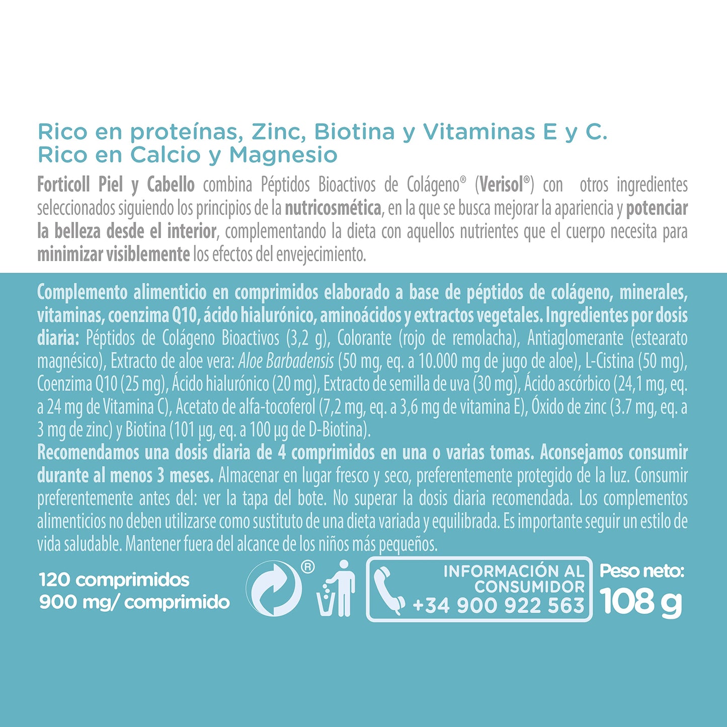 Almond Colageno Bioactivo Piel-Cabello 120Comp Forticoll