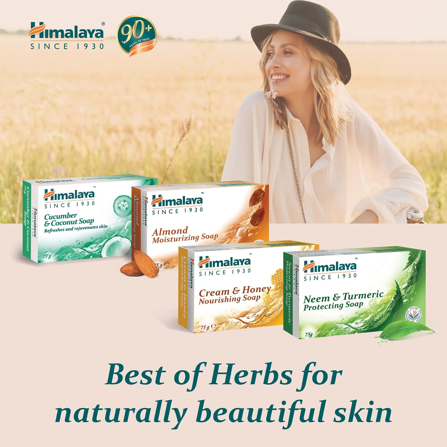 Himalaya Almond Moisturizing Soap with Natural Vitamin E, 75 g