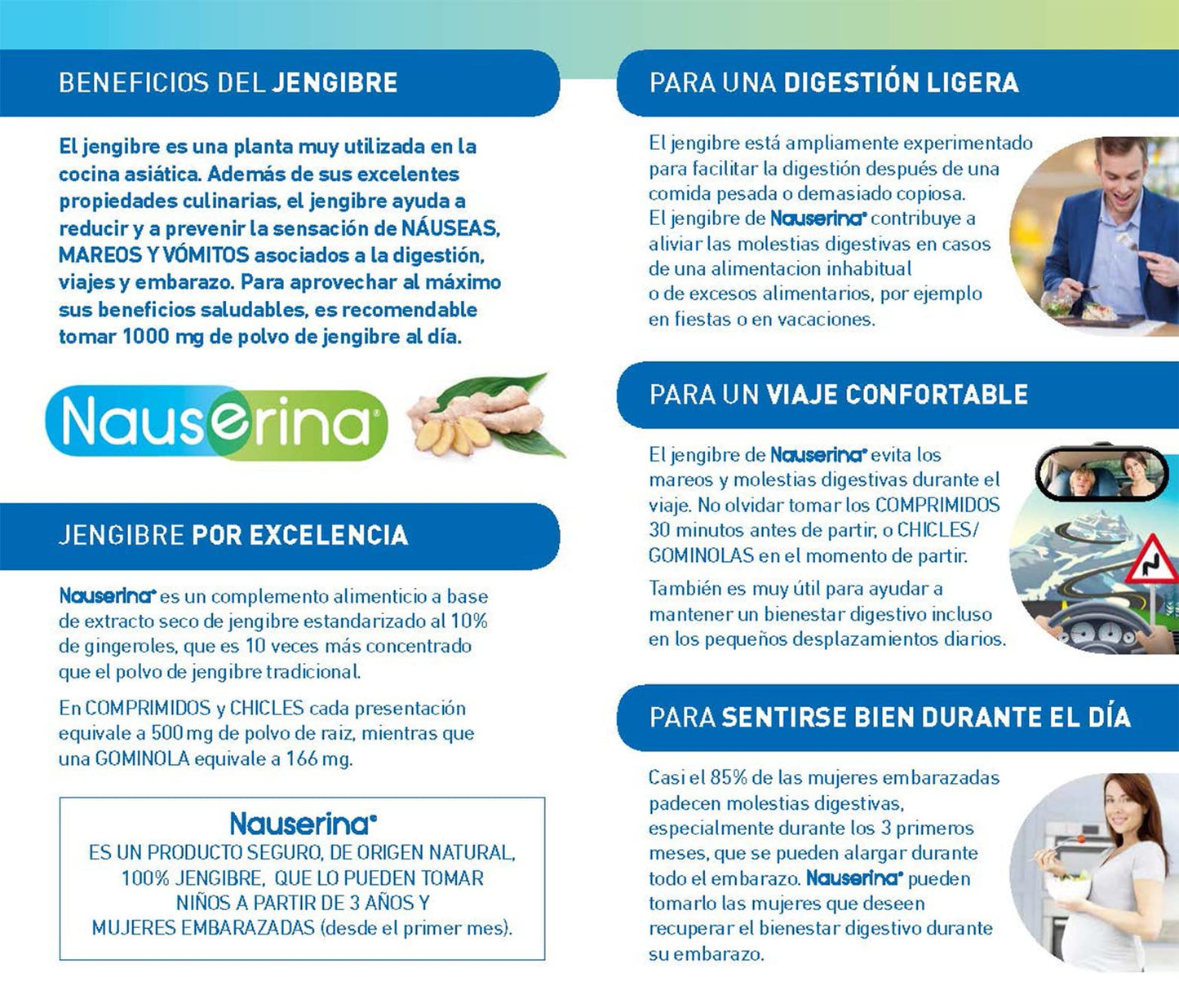 DEITERS - Nauserina Jengibre en 30 Cápsulas, Complemento Alimenticio, Pastillas para Embarazadas, Anti-mareo, Digestivas