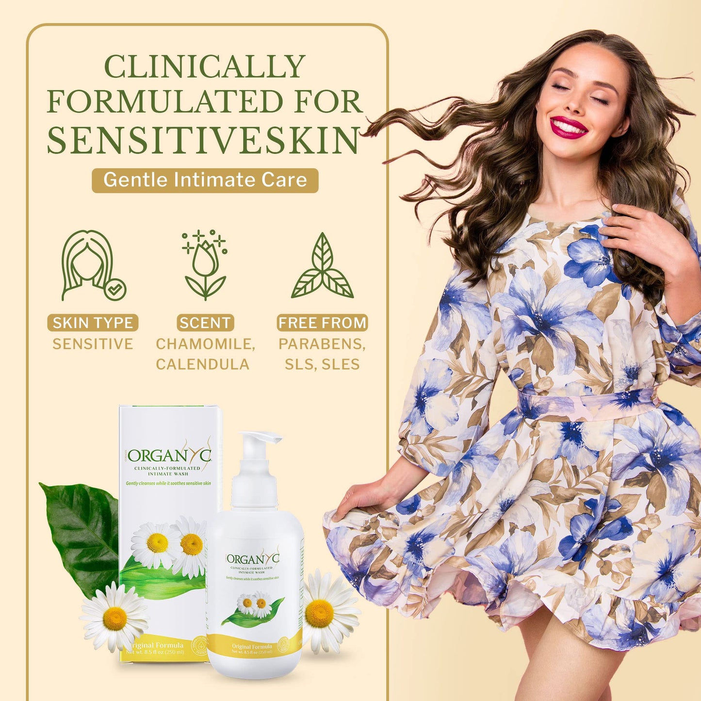 Organyc Gel Intimo Manzanilla, 250 Mililitro