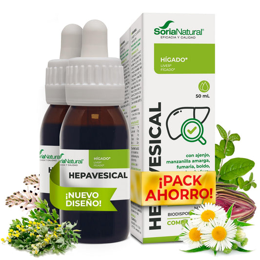Soria Natural Composor 03 Hepavesical - Extracto Ajenjo, Manzanilla Amarga y Romero - Acción Digestiva, Antiinflamatoria y Diurética - Ayuda Dolor, Hinchazón, Acidez - 50 ml (50 ml (Paquete de 2))