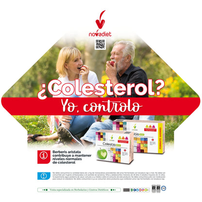 Novadiet COLESTIA EVO 30 Cápsulas - Pastillas Colesterol, Ayuda a Reducir y Mantiene Niveles de Colesterol, Levadura de Arroz Rojo, Berberis Aristata, Alcachofa, Coenzima Q10