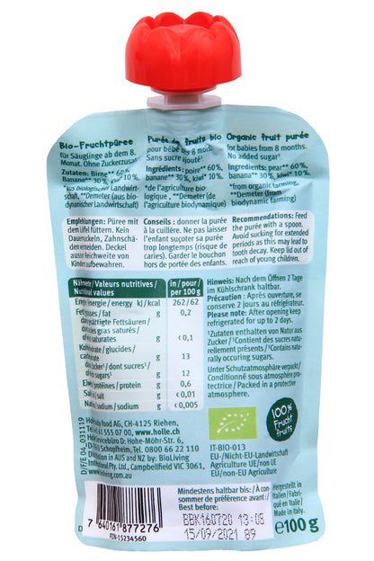 Holle Smoothie Kiwi Koala Dem 100 g (+8 Meses)