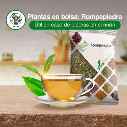 Soria Natural Rompepiedra en Bolsa – Ayuda en Caso de Cálculos Renales – Digestiva y Diurética - Para Preparar en Infusión o Decocción – Riqueza de Principios Activos - 100% Natural - Bolsa de 40g