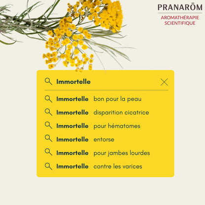 PRANAROM - Siempreviva ORGÁNICA - Aceite esencial quimiotipado - Cuidado de la piel y la tristeza - 100% puro y natural - HECT - 5ml