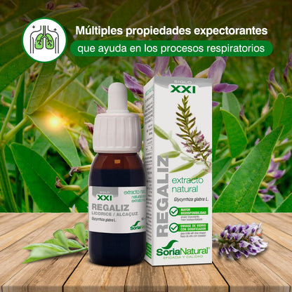 Soria Natural Extracto de Regaliz - Salud Gastrointestinal y Equilibrio - Refuerzo Digestivo Natural, Alivio de acidez - Botella con 50ml