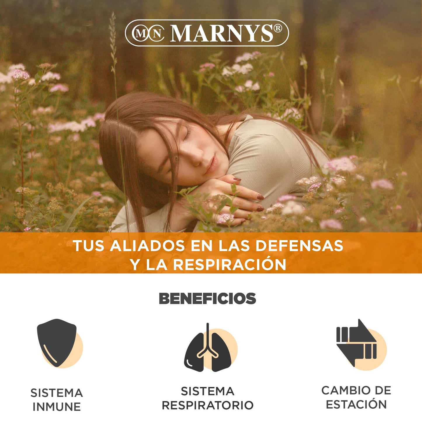 Propóleo con Equinácea MARNYS, Defensas y Respiración Durante los cambios Estacionales, Propóleo 1000 Mg, 30 Cápsulas