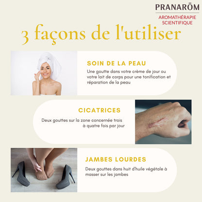 PRANAROM - Siempreviva ORGÁNICA - Aceite esencial quimiotipado - Cuidado de la piel y la tristeza - 100% puro y natural - HECT - 5ml