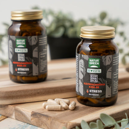 NaturGreen Experience - Ashwagandha KSM-66, Complemento Alimenticio para la Memoria, Cápsulas Memory, Capacidad Cognitiva y Psicológica, Complemento Natural, Sin Gluten - 90 Cápsulas