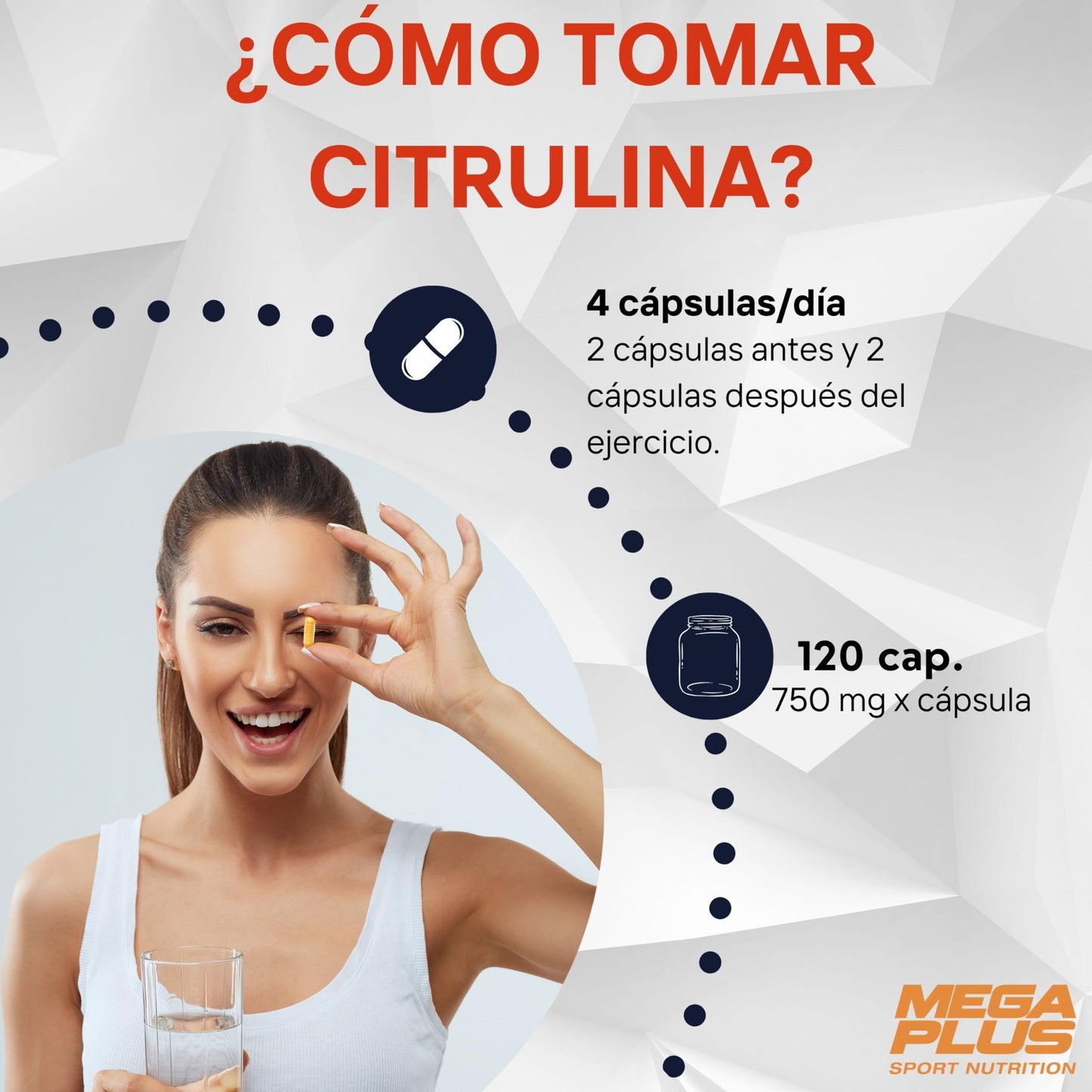 Megaplus Citrulina Malato Competi 120 Cap. 200 g