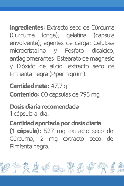 Laboratorios Mahen Curin de Mahen Con cúrcuma y pimienta negra 50 gr