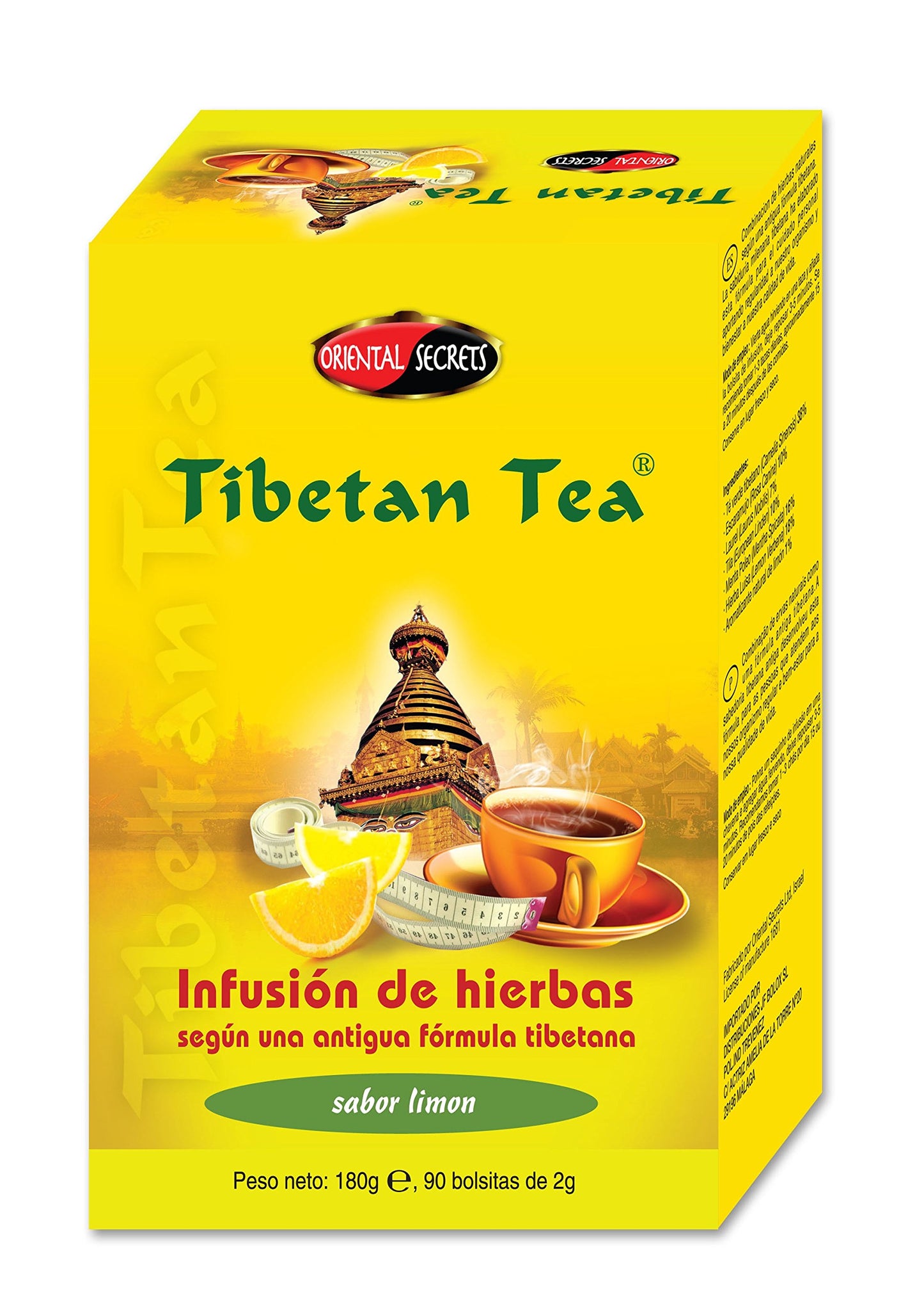 Tibetan Tea sabor LIMON 180gr 90 bolsitas