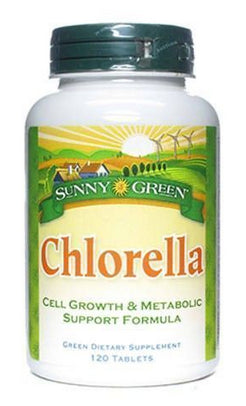 Chlorella Solaray 120 comprimidos, detox natural, alta concentración de vitaminas