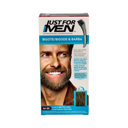 JUST FOR MEN BIGOTE BARBA castaño oscuro M35