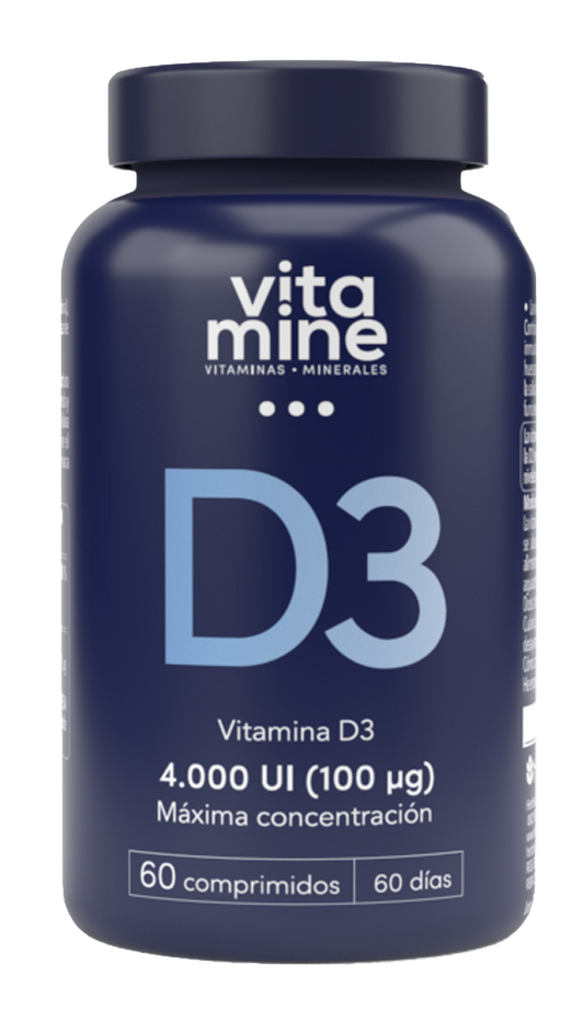 Suplemento Vitamina D3 Herbora 60 comprimidos veganos alta absorción