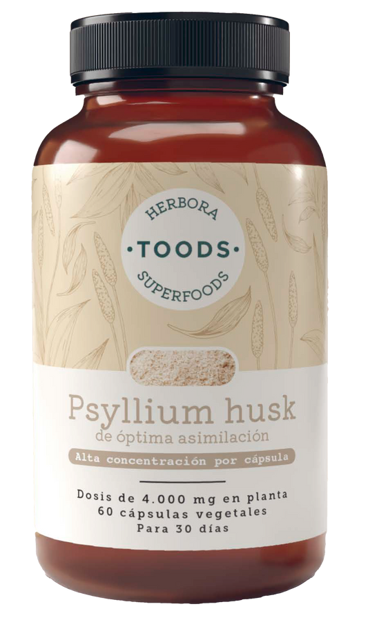 Psyllium Husk Herbora 60 Cápsulas Veganas de Fibra Digestiva
