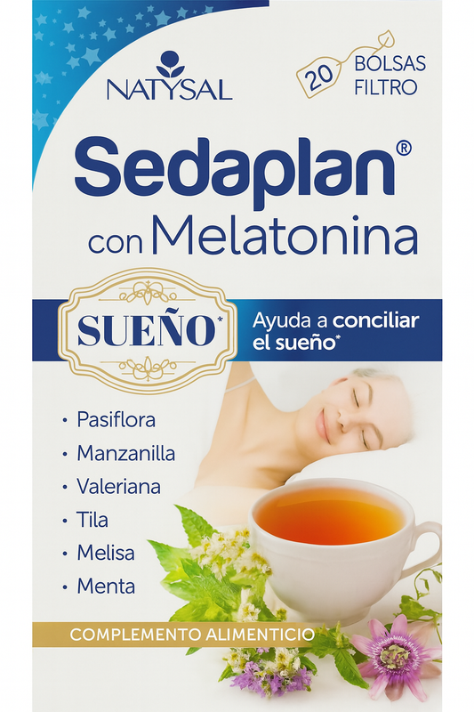 Sedaplan Natysal con Melatonina – Infusión de 20 Filtros Relajantes