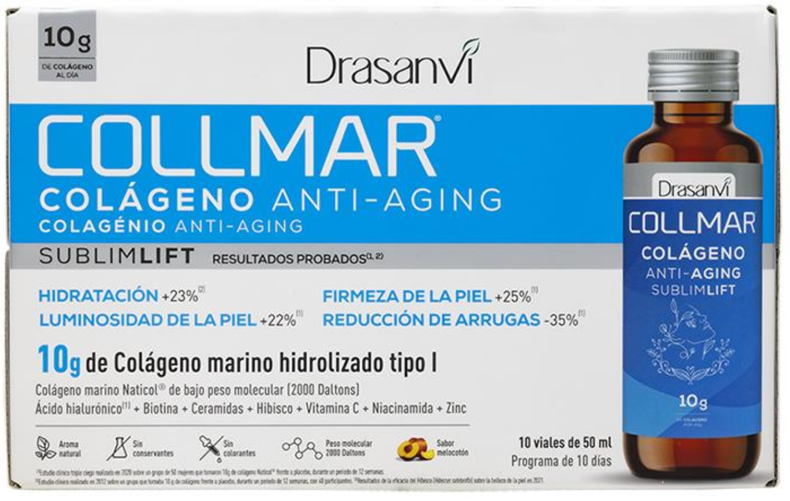 Colágeno Antienvejecimiento Collmar 10 Viales Drasanvi – Suplemento Facial