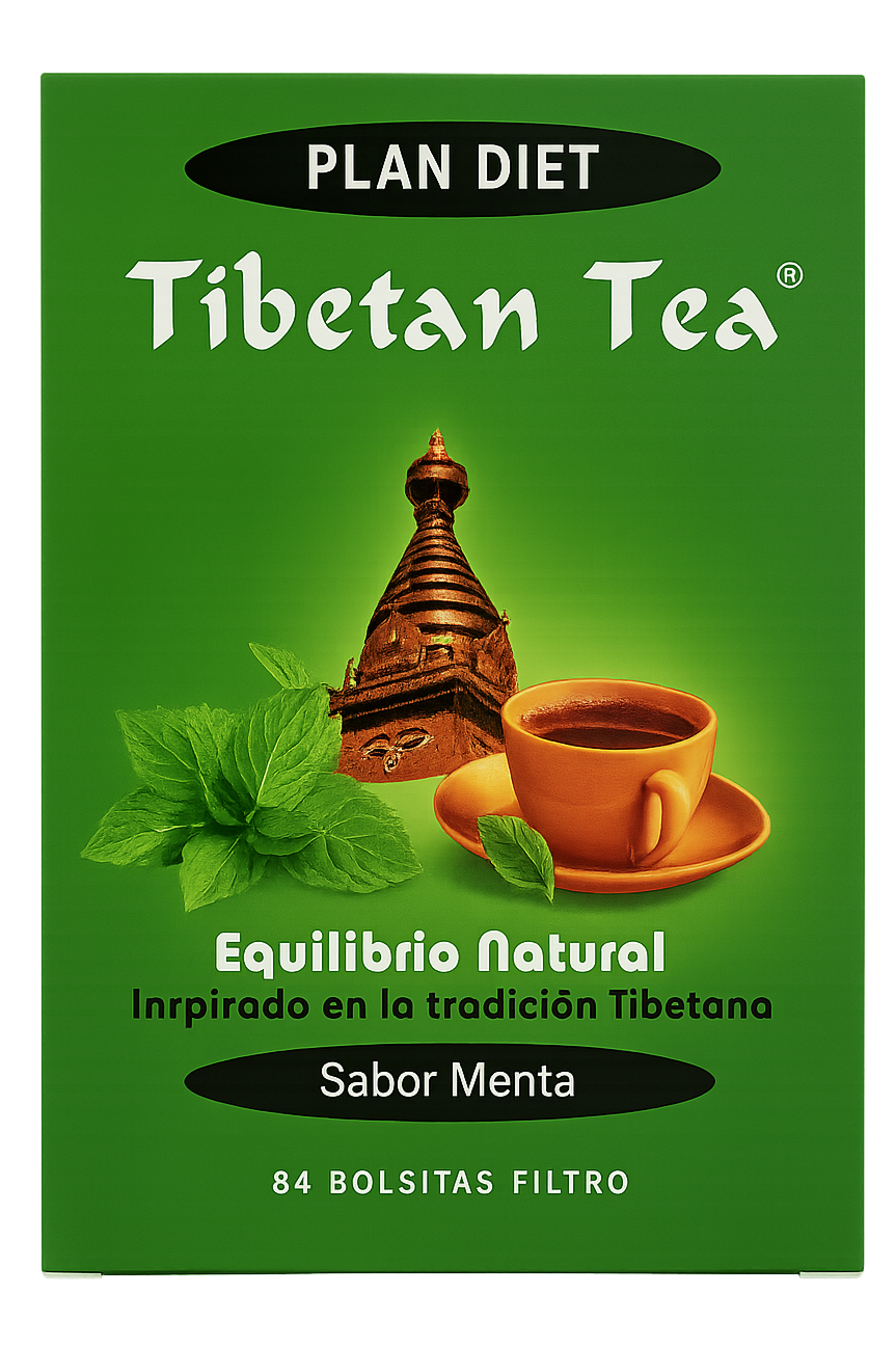 Té tibetano de menta 84 bolsitas, infusión herbal adelgazante