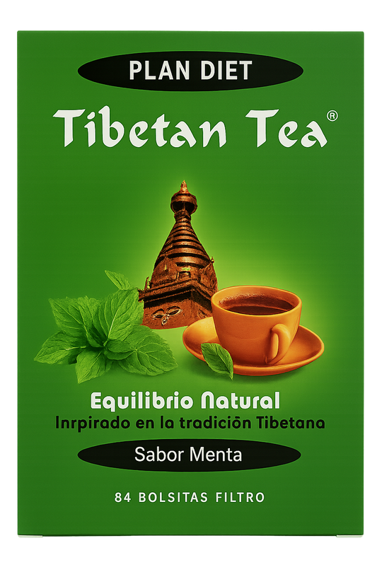 Té tibetano de menta 84 bolsitas, infusión herbal adelgazante