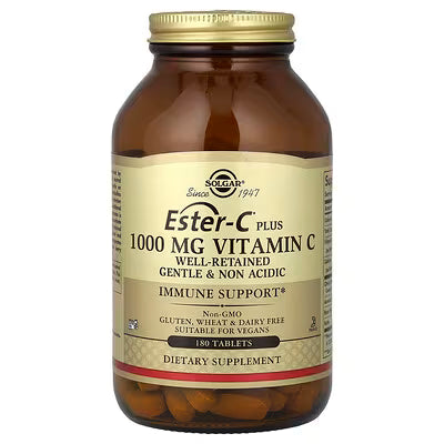 Vitamina Ester-C Plus 1000Mg SinGluten Vegan 180comp Solgar