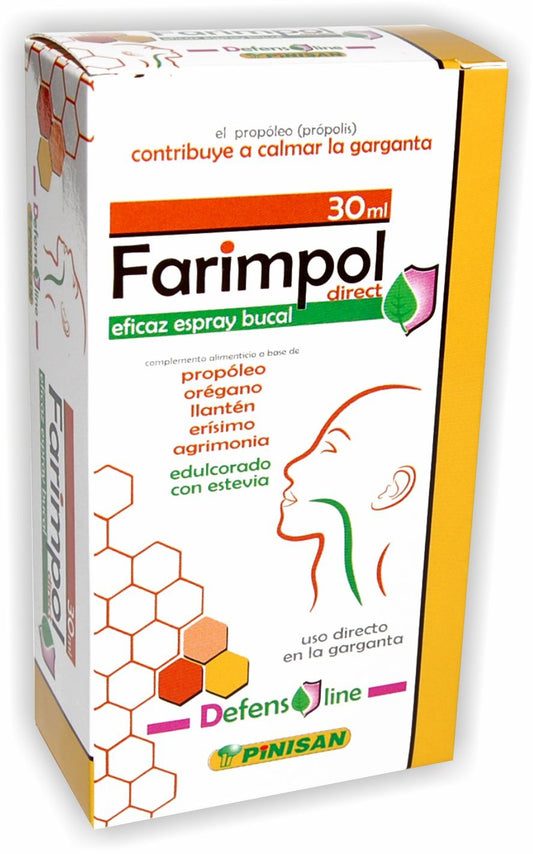 Spray Farimpol Direct Pinisan 30 ml Alivio Natural de Garganta