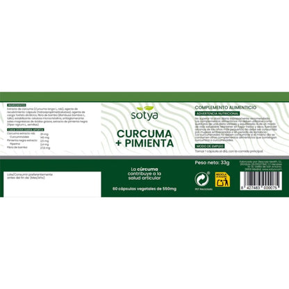 Curcumin plus 550mg 60 capsulas Sotya