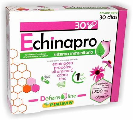 Echinapro Pinisan 30 Cápsulas con Propóleo, Echinácea y Vitamina C