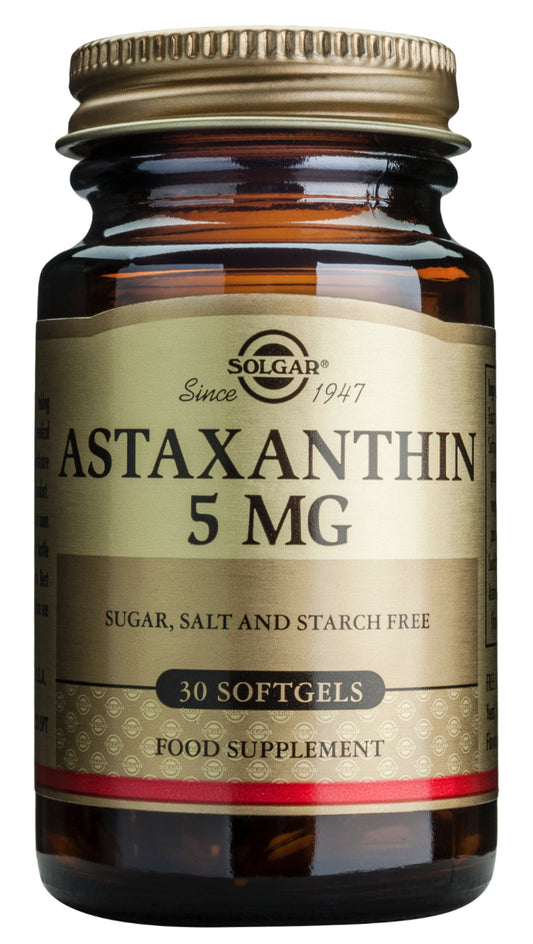 Astaxantina 5 mg Solgar – Antioxidante Premium en 30 perlas
