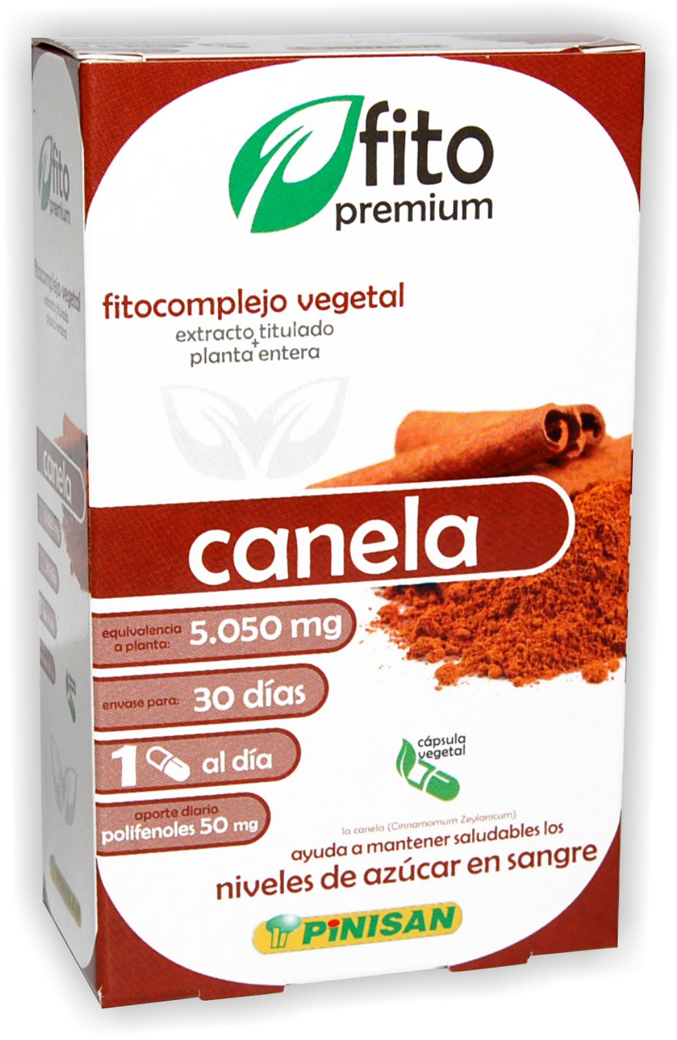 Cápsulas FitoPremium de Canela 500 mg – 30 unidades para digestión