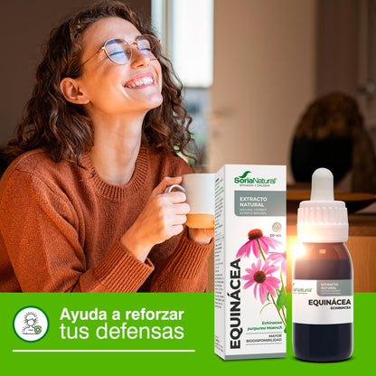 Soria Natural Extracto de Equinácea - Refuerza tus defensas de forma natural - Ayuda al sistema inmunológico - Extracto de Planta 100% Natural Alta Absorción - Botella con 50ml