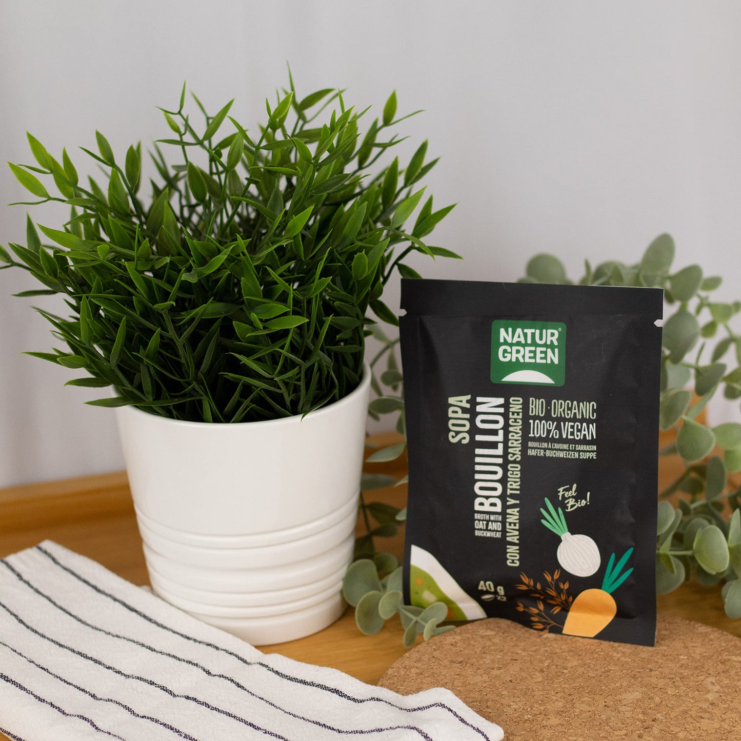 NaturGreen Sopa Bouillon con Avena y Trigo Bio 40g